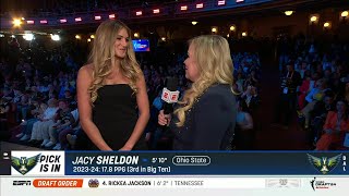 🚨 JACY SHELDON #5 PICK AT 2024 WNBA DRAFT BY DALLAS WINGS + Interview | Ohio State Buckeyes