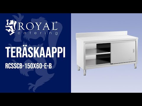 video - Teräskaappi - ECO - 150 x 60 cm - 600 kg - roiskesuoja - Royal Catering
