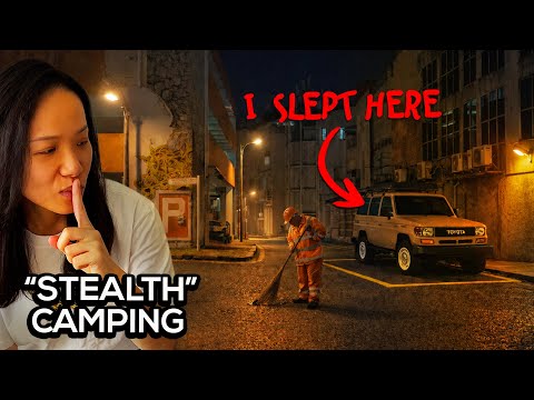 I stealth car camping in PJ new town with my 34 years old Land Cruiser