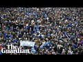 Thousands of Leicester City fans march to honour Vichai Srivaddhanaprabha
