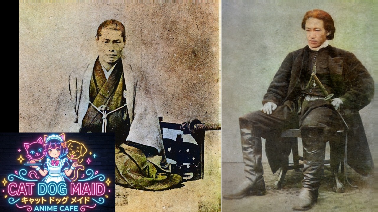 Animation Studio■土方歳三１５０年間座り続けた結果がこちら　写真のまま動画にしてみたら。近藤はあの得意技を披露【猫　犬　メイド】