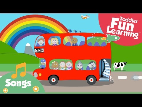 バスの上の車輪｜トドラー・ファンラーニング｜童謡 (The Wheels on the bus | Toddler Fun Learning | Nursery Rhyme)
