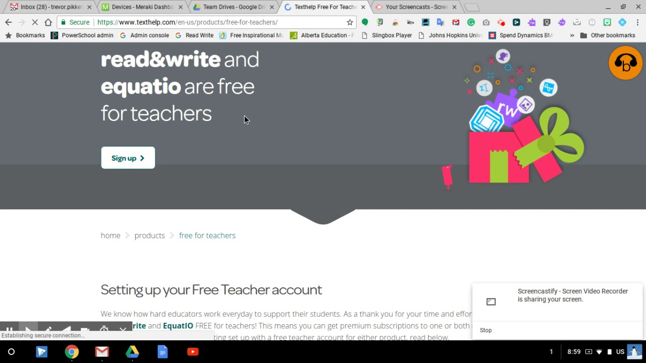 How to set up a premium teacher account with Read Write google