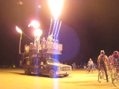 David and One Eye'd Dick propane poofer percussion fun. Burning Man 2012