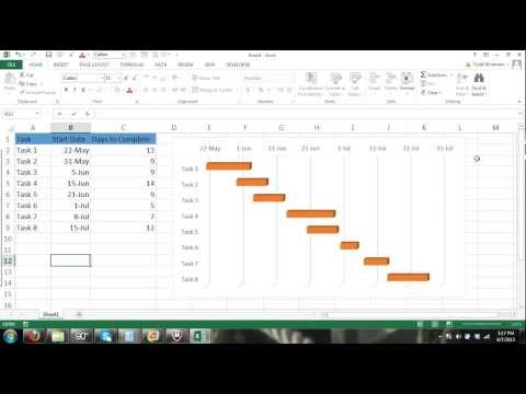 Excel Gantt Chart Tutorial - How to Make a Gantt Chart in Microsoft Excel 2013 Excel 2010 Excel 2007