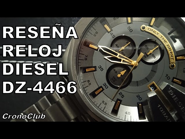 Vídeo relacionado con Diesel Mega Chief Series Reloj para hombre, Movimiento cronógrafo con correa de piel, Marrón claro y azul claro, 51 mm