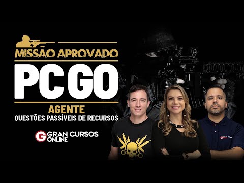 Missão Aprovado PC GO Agente - Questões passíveis de recursos