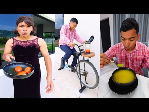 Larin Inventa la Bicicleta Licuadora 😱🍅 | Las Comedias Mas Increíbles de Larin, Dani, Mati y Otros