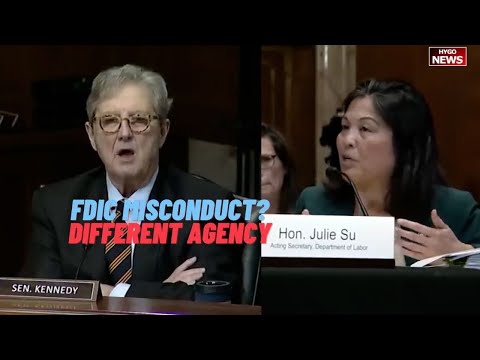 Kennedy: do anything about FDIC misconduct? Labor Sec. Su: fall under different agency