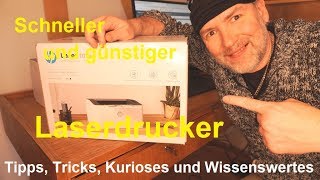 Schneller und günstiger s/w Laserdrucker 107a Erster Eindruck und Installation Review deutsch 107w