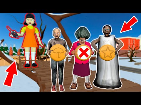 Squid Game (오징어 게임) vs Granny, Grandpa, Scary Teacher - funny horror animation parody (p.150)