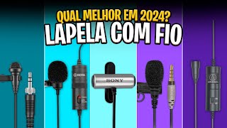 Top 5  melhores Microfone de Lapela COM FIO de 2024! ✅