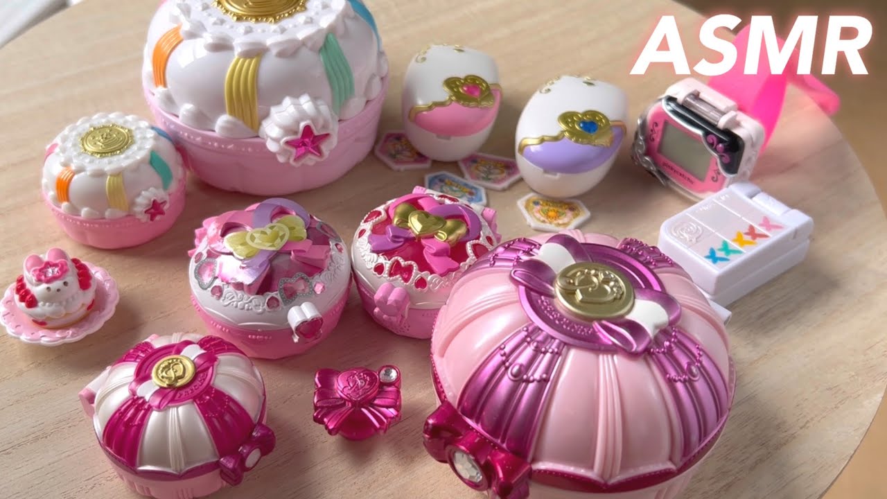 【ASMR】プリキュアのガチャガチャ開封・ネイルタッピング┆なりきりプリキュアDX5 【音フェチ】