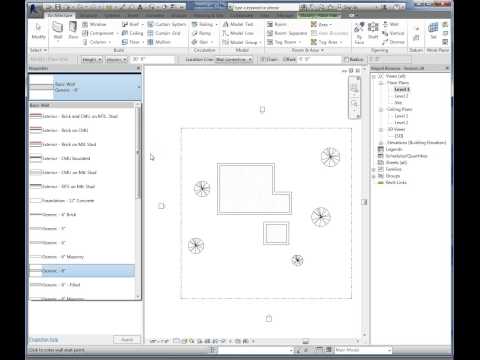 revit lesson 2 - slab and walls