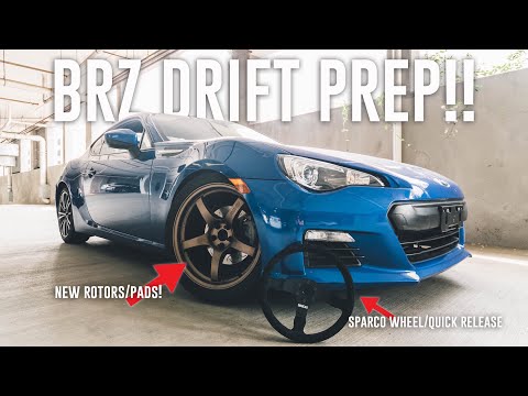 BRZ DRIFT PREP - SPARCO STEERING WHEEL, QUICK RELEASE & NEW BRAKES INSTALL!