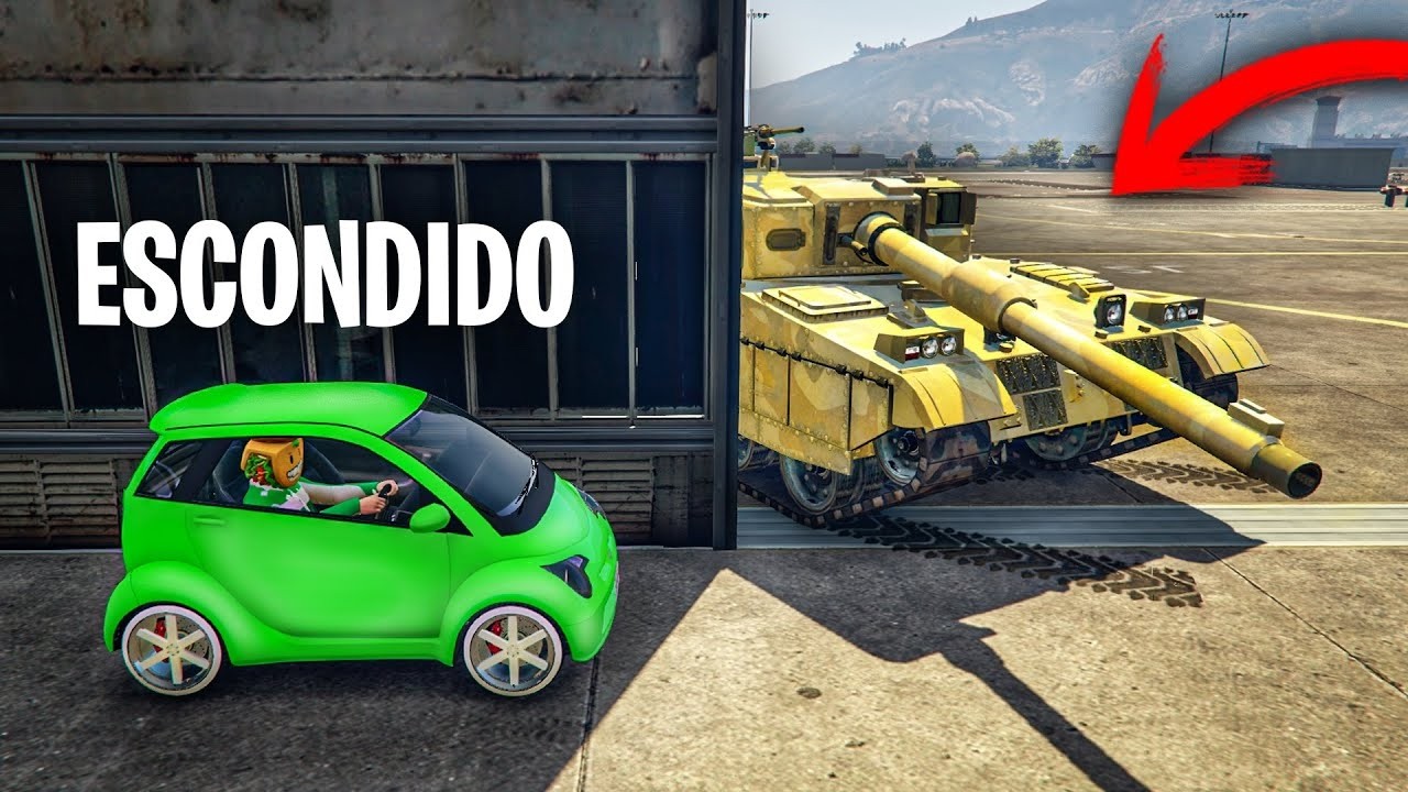JUEGO AL ESCONDITE CON COCHES EN LA BASE MILITAR! AYUDA!! - GTA 5 ONLINE