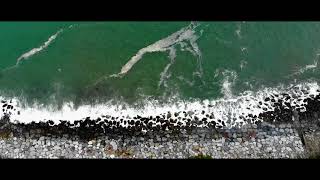 preview picture of video 'Rize Hırçın Karadeniz Relax sea wave Dji Mavic air Slow motion'