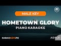 Hometown Glory Adele Male Key Piano Karaoke
