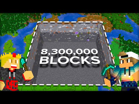 We Spent 47 Hours Digging A Perimeter In Minecraft Survival