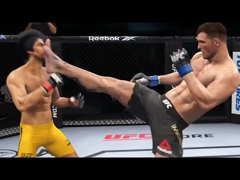 EA SPORTS UFC4 | Bruce Lee vs Stipe Miocic Bloody Knockouts