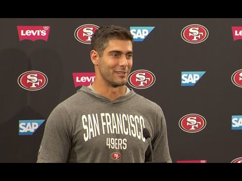 JIMMY G ON COACH SOWERS:  49ers quarterback Jimmy Garoppolo talks about assistant coach Katie Sowers