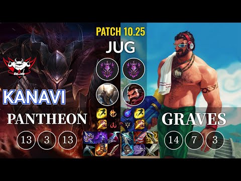 JDG Kanavi Pantheon vs Graves Jungle - KR Patch 10.25