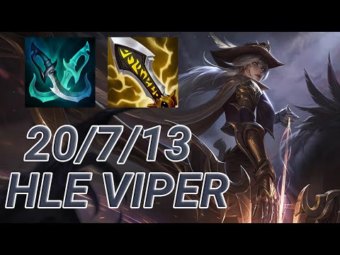 HLE Viper Ashe ADC VS Ezreal | KR Challenger Patch 13.13