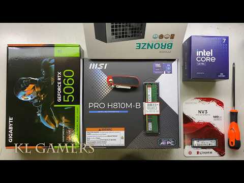 intel Core Ultra 7 265 msi PRO H810M-B TECWARE Aero M GIGABYTE RTX5060 Gaming PC Build