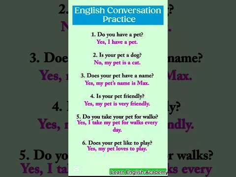 Do you have a pet #learnenglishonline #englishanswer #short #englishquestionsanswers
