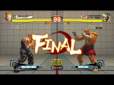 SSF4 AE 2012: ACE E I RI N (Guile) vs maidongge (Sagat) - Xbox Live Ranked Match