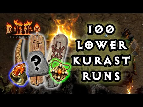 100 Lower Kurast Runs - THE SEARCH FOR HIGH RUNES - Diablo II Resurrected