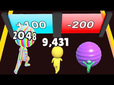 @BallGamesHub - Stair Runner 2048 vs Push Harder 3D (Level Up, Man Runner) #cutiepie22yt