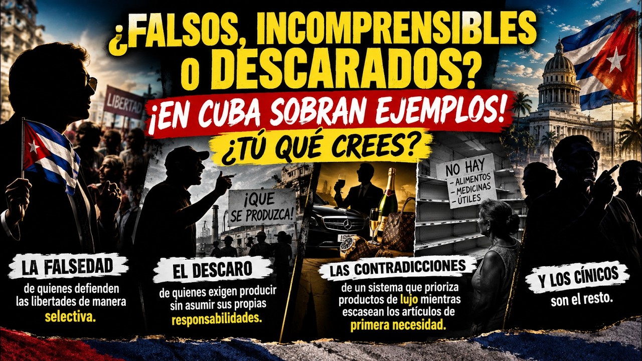 ¿FALSOS, INCOMPRENSIBLES O DESCARADOS? ¡EN CUBA SOBRAN EJEMPLOS! ¿TÚ QUÉ CREES?