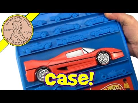 Hot Wheels Race Cars Blue Carrying Case with Handle and Wheels, 1997 Mattel Toys - Video 8 of 8 Video