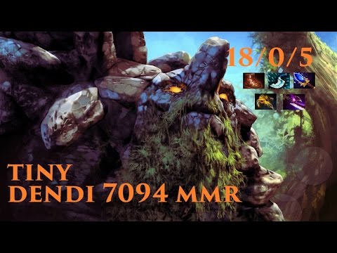 Dendi Tiny Player Perspective 18/0/5 Ranked Match 7094 MMR