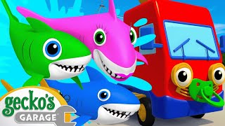 Baby Truck Rescues Baby Shark | Baby Truck | Gecko's Garage | Kids Songs