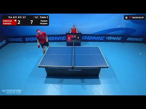 13:40 Valentyn Yunchyk - Vadym Hryban 11.07.2023 TT Euro.Cup Ukraine Star. TABLE 3