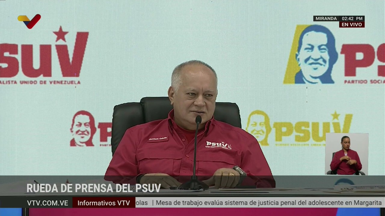 Rueda de prensa del PSUV con Diosdado Cabello, 19 de octubre de 2026