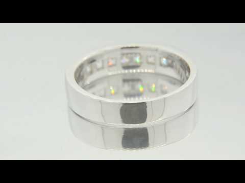 1ct Channel-Set Diamond Wedding Band / Mens Ring- 360° View