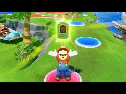 Super Mario Party Jamboree - Mario vs Luigi vs Peach vs Bowser Jr. - Goomba Lagoon