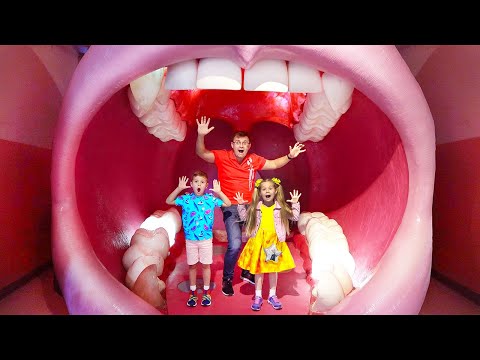 Diana and Roma play at Children's City, Dubai