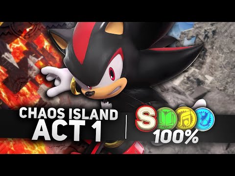 Sonic x Shadow Generations - Chaos Island Act 1 100% | All Collection Key Locations & S-Rank (4K)