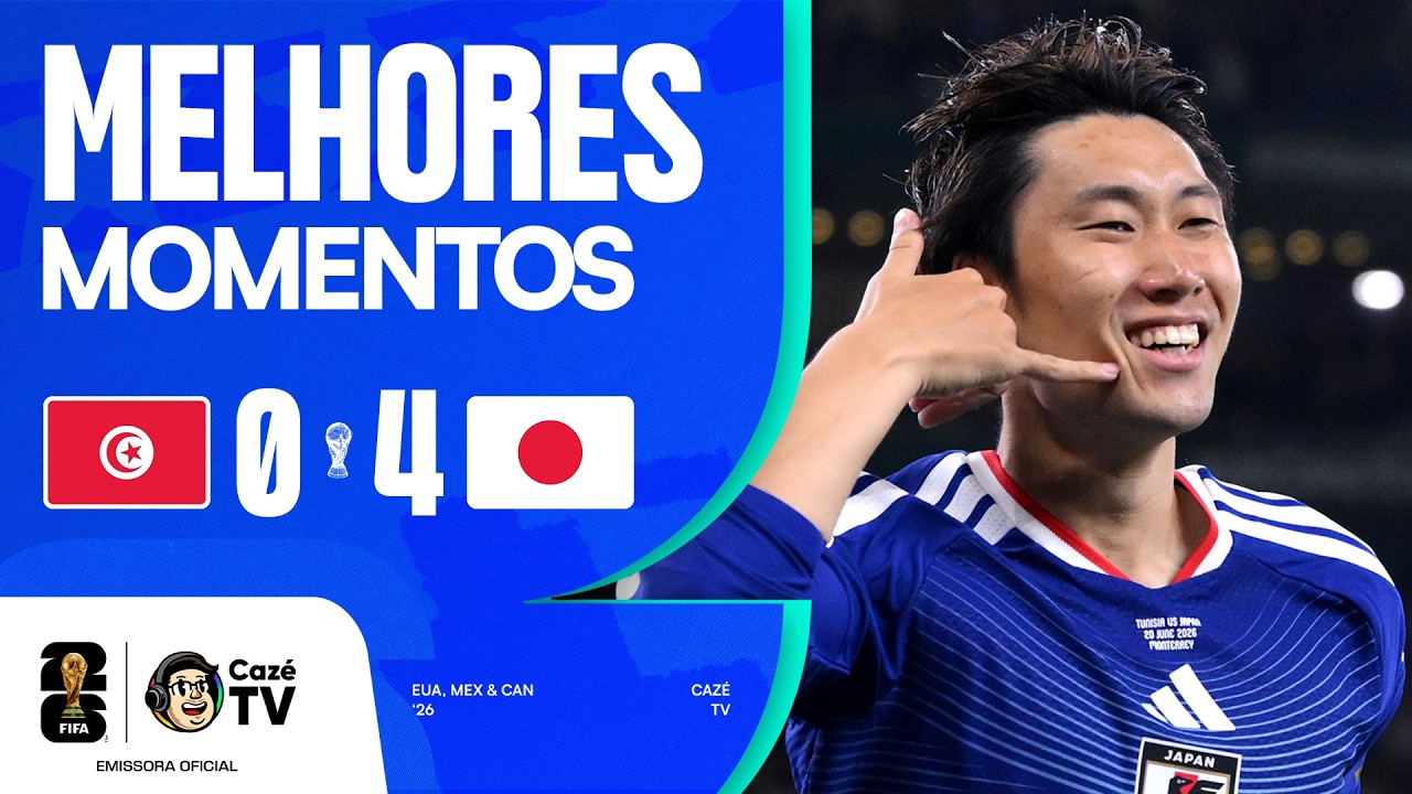 MELHORES MOMENTOS: TUNÍSIA 0 X 4 JAPÃO | COPA DO MUNDO FIFA™ 2026 | 2ª RODADA | FASE DE GRUPOS