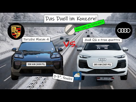 Porsche Macan 4 vs. Audi Q6 Quattro - Akkutemperatur & Verbrauch  🔋 🥶