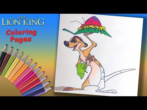 The Lion King Coloring Book For Kids. Timon Coloring Pages Video