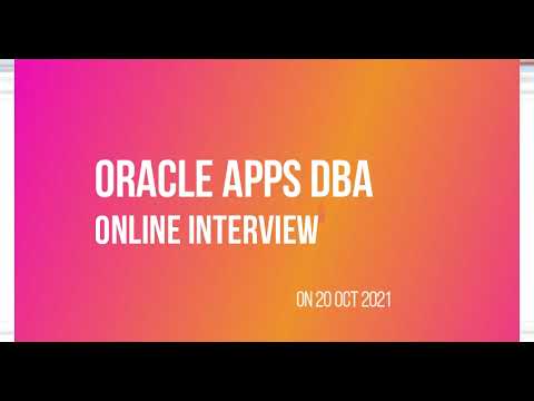 Oracle Apps dba Interview  with US Top MNC in USA
