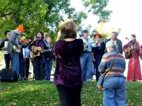 Pete Seeger and Cosby Gibson - This Land is Your Land - Beacon Pumpkin Festival - 10-14-12