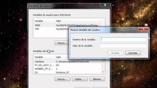 Creando variables de entorno Windows