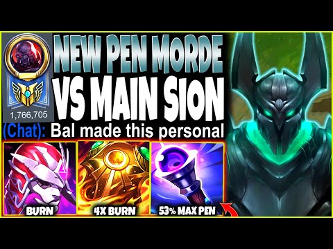 A 1,700,000+ Main Sion vs my New IMMORTAL-PEN Mordekaiser GODLIKE Build 🔥 LoL Top Morde s12 Gameplay