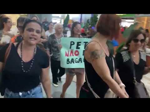 Manifestantes protestam no aeroporto de Aracaju em justiça por Joca - A8SE
